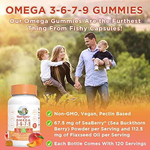 Mary Ruth's Vegan Omega Multi Gummies, 120 Count