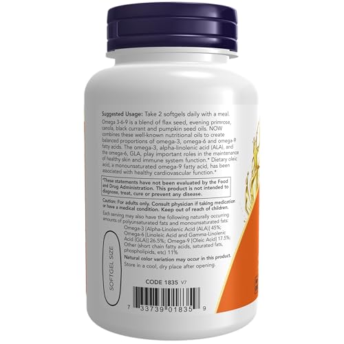 Vegan Omega 3-6-9 Blend Softgels, 1000 mg