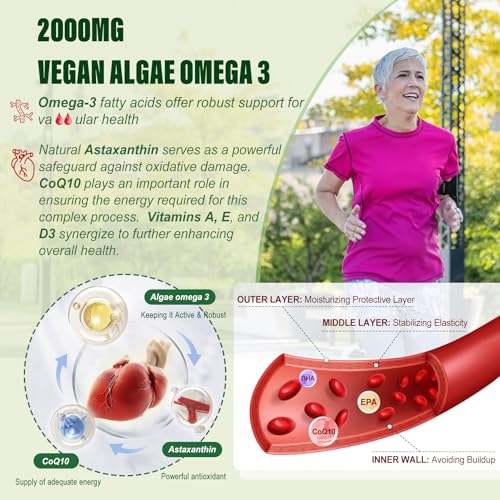 2,000mg Sugar-Free Vegan Omega 3 Gummies with DHA & EPA
