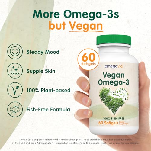 Vegan Omega-3 DHA Supplement from Algae, 60 Softgels