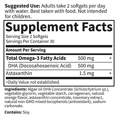 Vegan Algae Omega-3 DHA for Brain Health