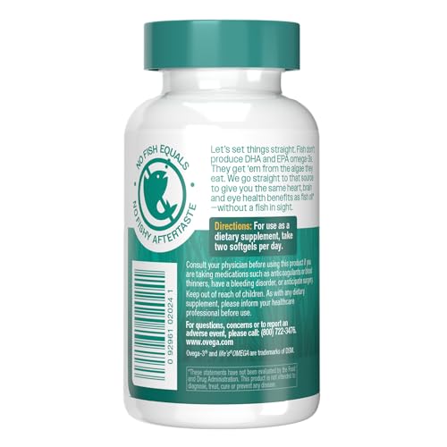 OVEGA-3 Plant-Based Omega-3 Algal Oil Supplement