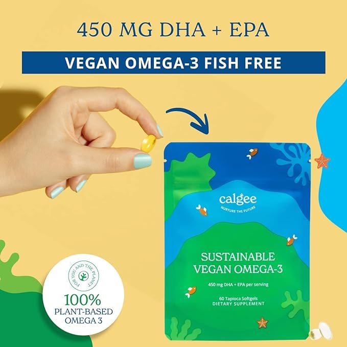 Calgee Vegan Omega-3 Algae Oil, 450mg (60 Ct)