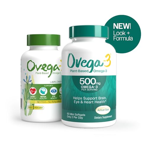 OVEGA-3 Plant-Based Omega-3 Algal Oil Supplement