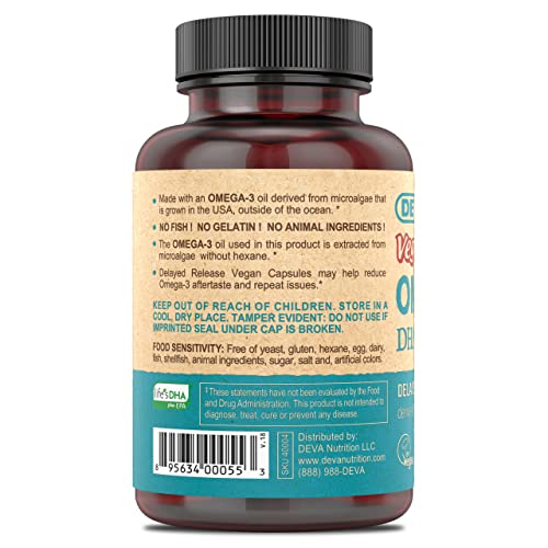 DEVA Vegan Omega-3 DHA-EPA from Micro Algae