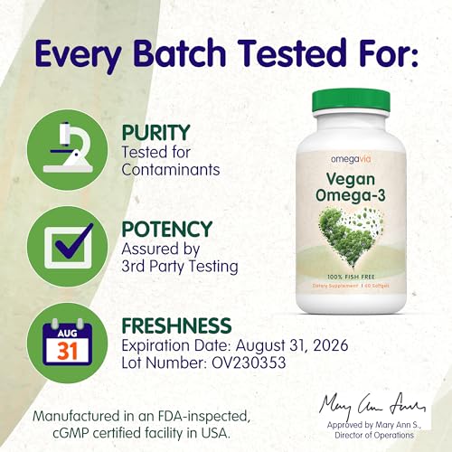 Vegan Omega-3 DHA Supplement from Algae, 60 Softgels