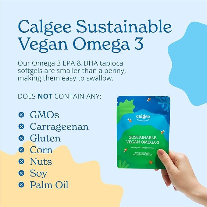 Calgee Vegan Omega-3 Algae Oil, 450mg (60 Ct)