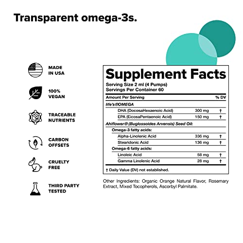 Vegan Omega-3 Complex Liquid Capsules, 120 Count