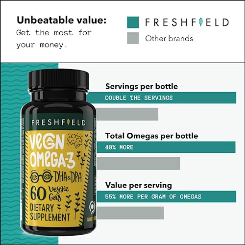 Freshfield Vegan Omega 3 DHA - Heart & Brain Support