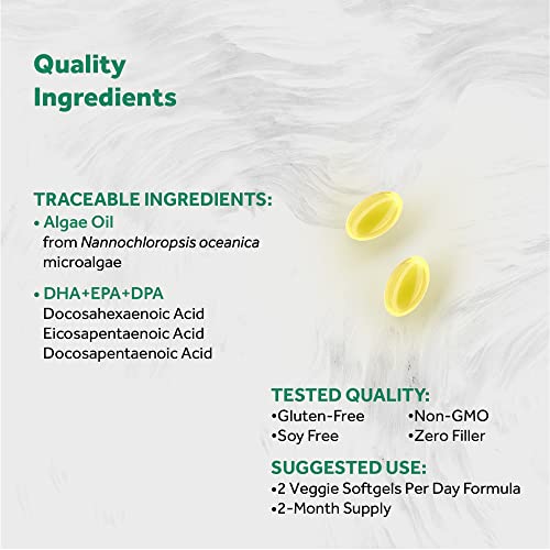 Naturalis Vegan Omega 3 Algae Softgels - 120 Count