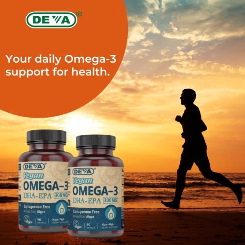 200 mg DEVA Vegan Omega-3 DHA Softgels, 90 Count