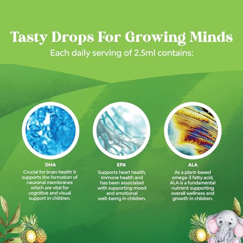 Kids' Organic Vegan Omega 3 Liquid Supplement