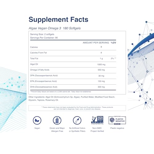 TAHIRO Vegan Omega-3 Softgels for Brain Health