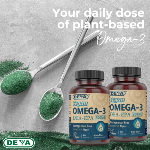 200 mg DEVA Vegan Omega-3 DHA Softgels, 90 Count