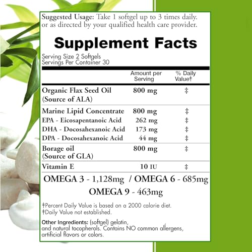 Vegan Omega 3-6-9 Blend with Flax Seed Oil