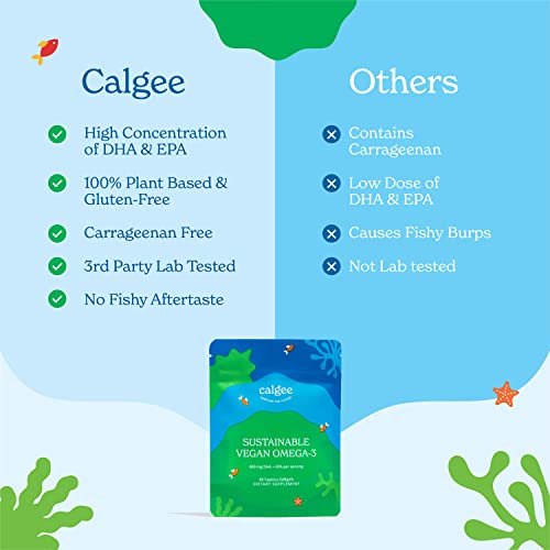 Calgee Vegan Omega-3 Algae Oil, 450mg (60 Ct)