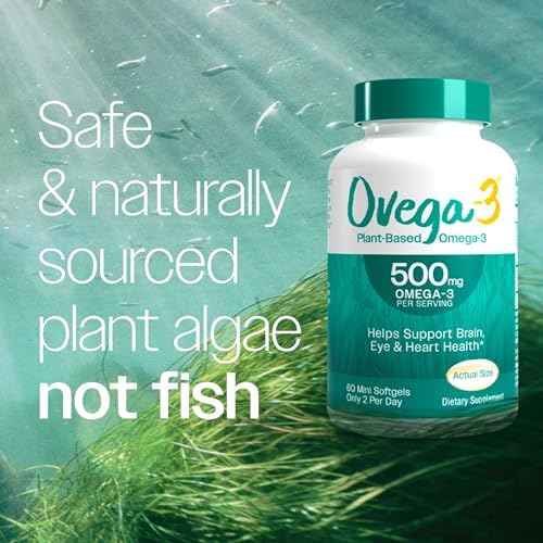 OVEGA-3 Plant-Based Omega-3 Algal Oil Supplement