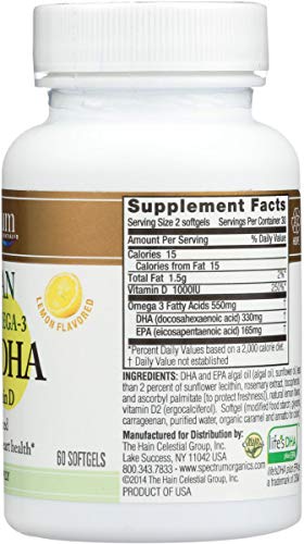 Vegan Omega-3 EPA & DHA Soft Gels, 60 Count