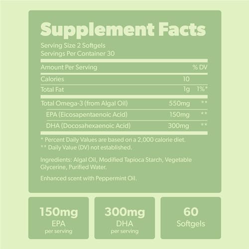 Vegan Omega 3: Plant-Based DHA & EPA Formula