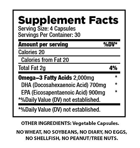 Premium Vegan Omega 3 Algae Supplement - 120 Capsules