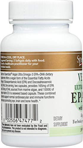 Vegan Omega-3 EPA & DHA Soft Gels, 60 Count
