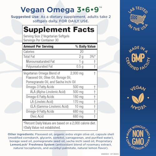 Vegan Omega 3-6-9 Essential Fatty Acids