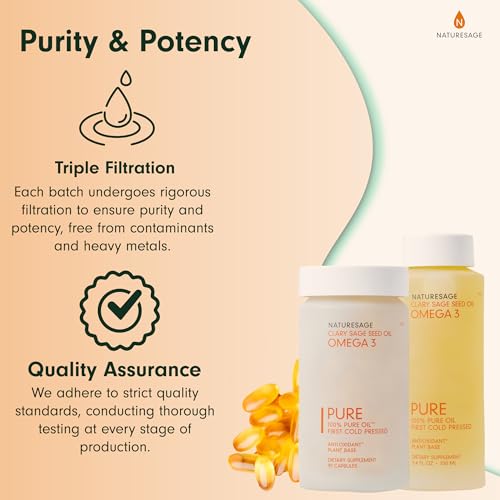 Naturesage Plant-Based Omega 3 Capsules - 90 Count