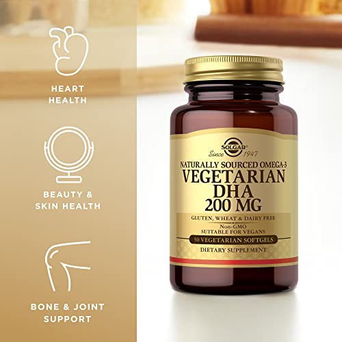 Vegan DHA 200 mg Omega-3 Softgels - 50 Count