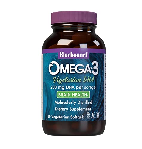 BlueBonnet Vegan DHA Omega-3 Softgels, 60 Count