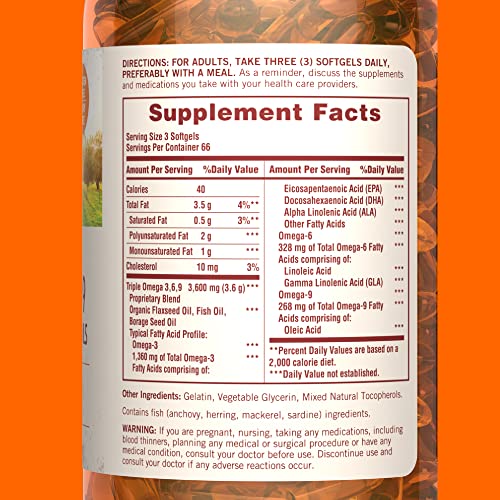 Vegan Omega 3-6-9 Essential Fatty Acid Softgels