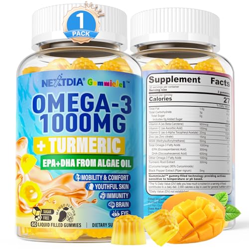 Vegan Omega-3 Gummies with Turmeric for Wellness