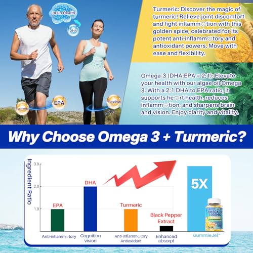 Vegan Omega-3 Gummies with Turmeric for Wellness