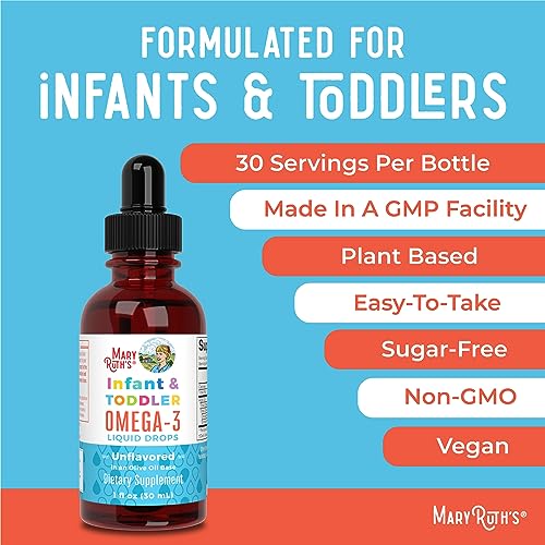 MaryRuth's Vegan Omega-3 Liquid Drops for Kids