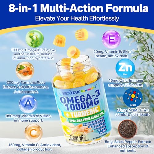 Vegan Omega-3 Gummies with Turmeric for Wellness