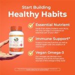 Vegan Omega 3 Gummies with Vitamin C - 60 Count