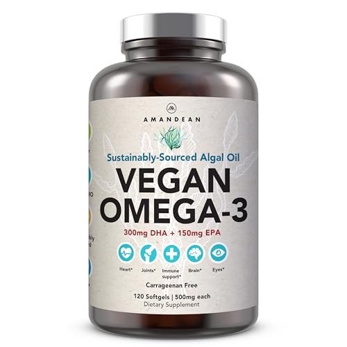 Amandean Vegan Omega 3 Algal DHA & EPA Softgels