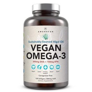 Amandean Vegan Omega 3 Algal Softgels - 120 Count