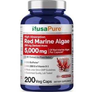 NusaPure Vegan Omega 3 Red Marine Algae 5000mg