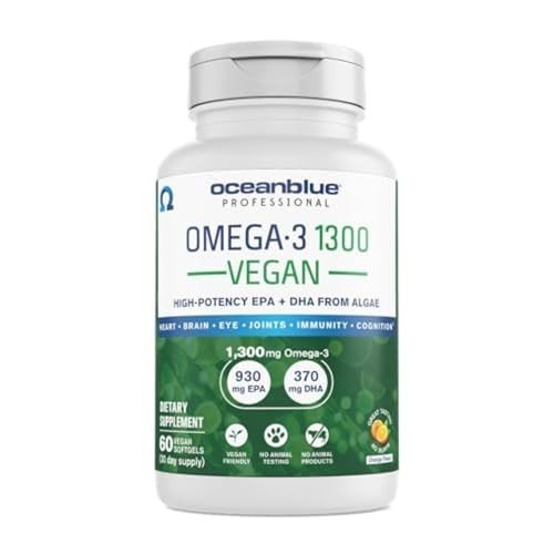 1300mg Oceanblue Vegan Omega-3 Algae Oil Supplement