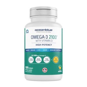 2100 mg Oceanblue Vegan Omega-3 - Triple Strength Supplement