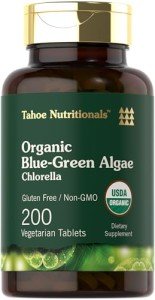Vegan Omega 3 Chlorella Algae Tablets, 200 Count