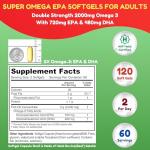 Halal Double Strength Vegan Omega 3 Softgels