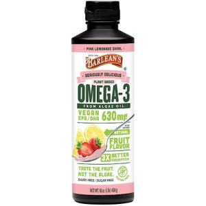 Pink Lemonade Vegan Omega 3 Algal Oil 16 oz
