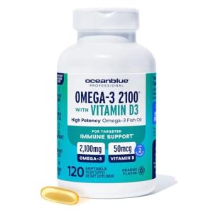 2100 mg Oceanblue Vegan Omega-3 - Triple Strength Supplement