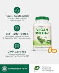 OmegaVia Vegan Omega 3 DHA, 60 Algae Softgels