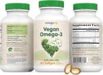 OmegaVia Vegan Omega 3 DHA, 60 Algae Softgels