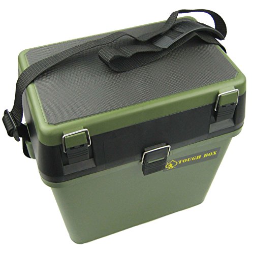 Padded Fishing Tackle Seat Box with Strap