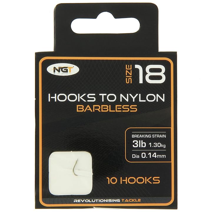 Size 18 Barbless Nylon Fishing Hooks