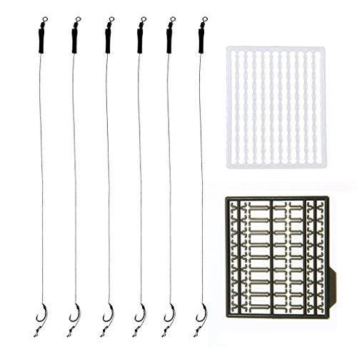 Ready Tied Hair Rigs with Barbless Hooks for Carp