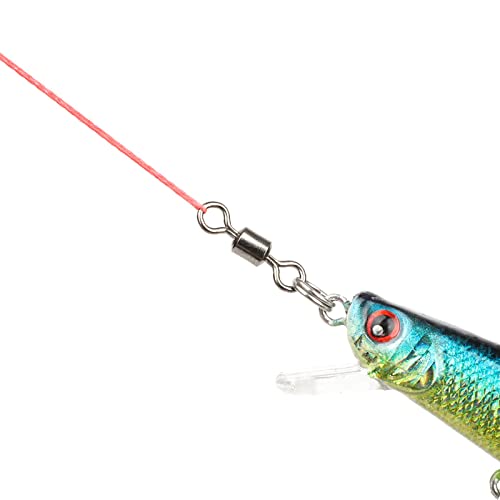 200 Pcs Rolling Barrel Fishing Swivels Set